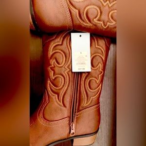 Girls' Montana Zipper Western Boots - Cat
& Jack Brown 5